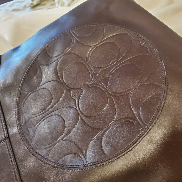 Coach Laura  Dark Brown Leather Tote #18336 - Picture 6 of 12